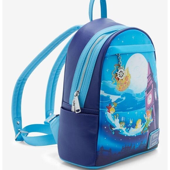 Loungefly Disney Peter Pan Nighttime Flight Glow-in-the-Dark Mini Backpack - Picture 3 of 6